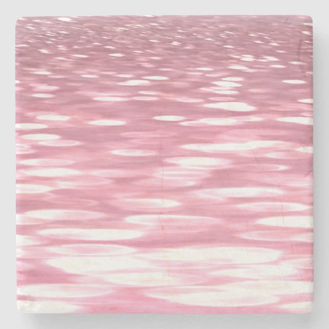 Porta-copo De Pedra Abstrato nº 3: Grelha rosa (Frente)