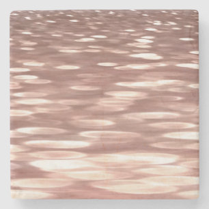Porta-copo De Pedra Abstrato nº 3: Shimmer Dourado Rosa de cobre