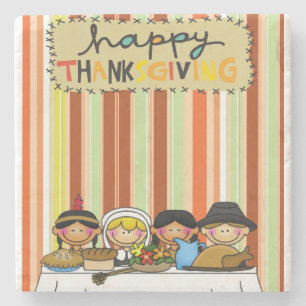 Porta-copo De Pedra Ação de Graças da Porta copos Marble Stone