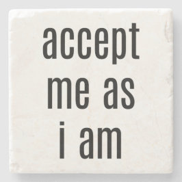 Porta-copo De Pedra Aceite-Me Como Sou A Porta copos Marble Stone