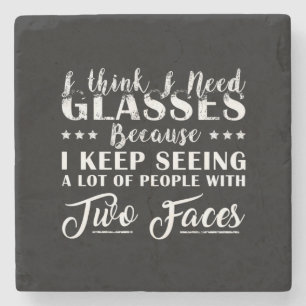 Porta-copo De Pedra Acho Que Preciso De Óculos Clássicos