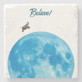 Porta-copo De Pedra Acredite na Porta copos da pedra