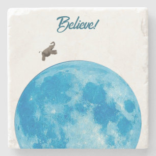 Porta-copo De Pedra Acredite na Porta copos da pedra