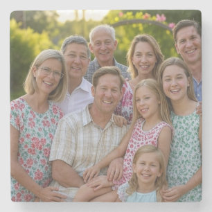Porta-copo De Pedra Adicionar Foto de Reunião da Família Personalizar