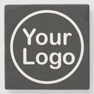 Porta-copo De Pedra Adicione seu próprio logotipo   Fundo Negro