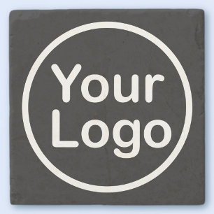 Porta-copo De Pedra Adicione seu próprio logotipo Fundo Negro