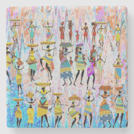 Porta-copo De Pedra African Village