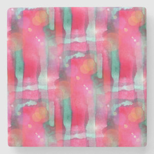 Porta-copo De Pedra Aguarela pintada abstrato do brilho de Sun