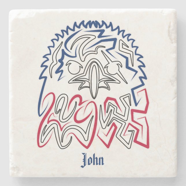 Porta-copo De Pedra Águia Americana do Dia da Independência (Frente)