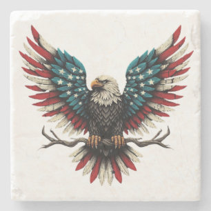 Porta-copo De Pedra Águia-careca americana/patriótica russa