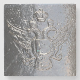 Porta-copo De Pedra Águia de Dupla Cabeça no Canhão