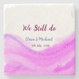 Porta-copo De Pedra Ainda fazemos brilho púrpura da cor da água rosa