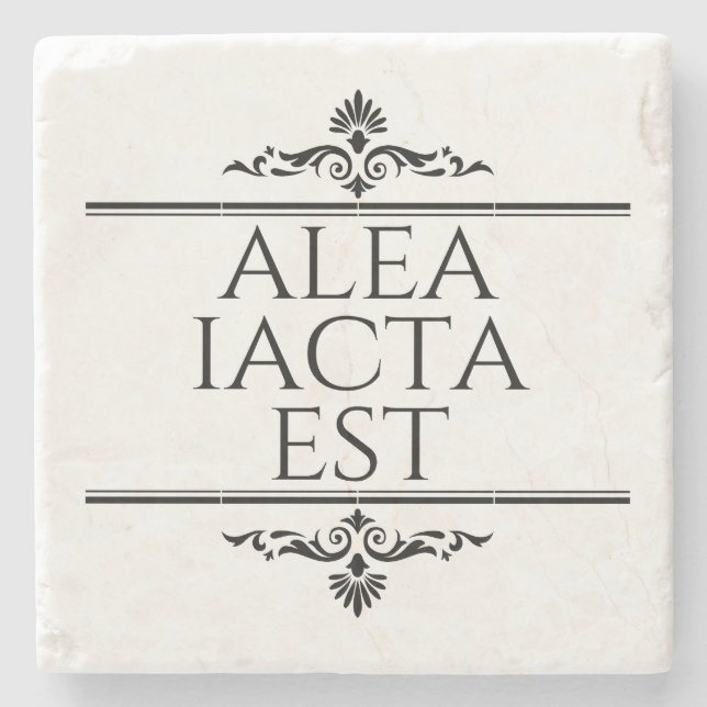 Porta-copo De Pedra Alea Iacta Est (Frente)