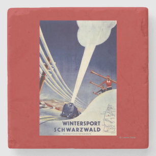 Porta-copo De Pedra Alemanha - esqui na Floresta Negra