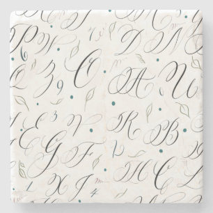 Porta-copo De Pedra Alfabetização Alfabeto e Florestas Porta copos M