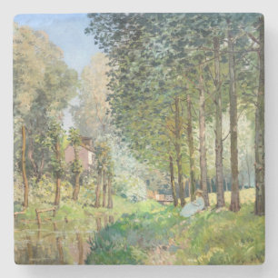 Porta-copo De Pedra Alfred Sisley - Descanso ao longo do Córrego