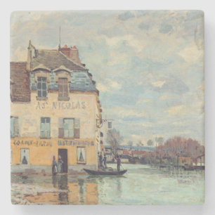 Porta-copo De Pedra Alfred Sisley - Inundações em Port-Marly