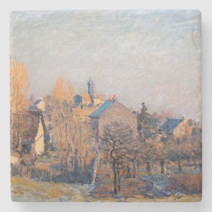 Porta-copo De Pedra Alfred Sisley - Manhã Gelada em Louveciennes
