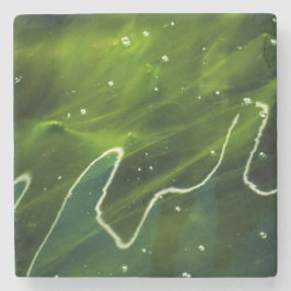 Porta-copo De Pedra Algas verdes e orla costeira