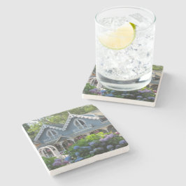 Porta-copo De Pedra Algodão Vitoriano em Azul - Vinha de Martha