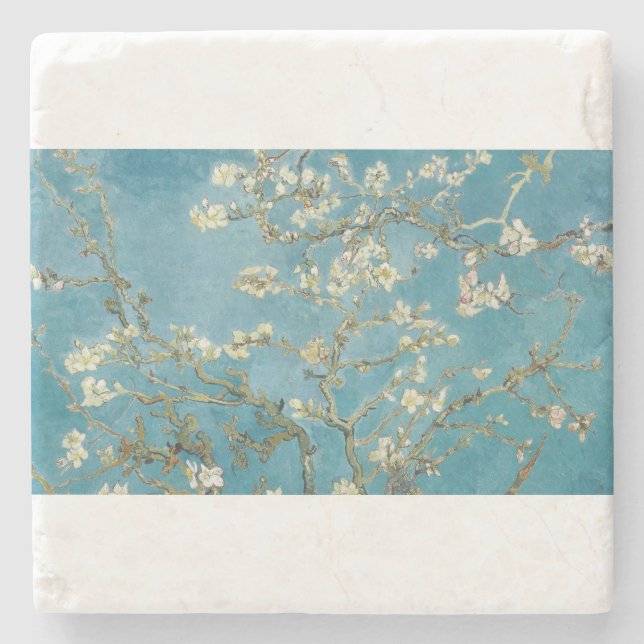 Porta-copo De Pedra Almond Blossom por Vincent van Gogh (Frente)