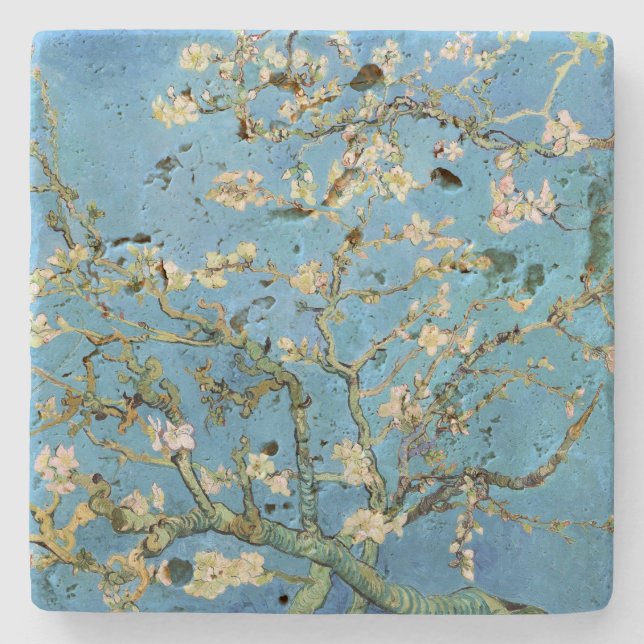 Porta-copo De Pedra Almond Blossom Vincent van Gogh (Frente)