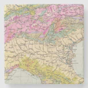 Porta-copo De Pedra Alpenlander - mapa do atlas dos cumes