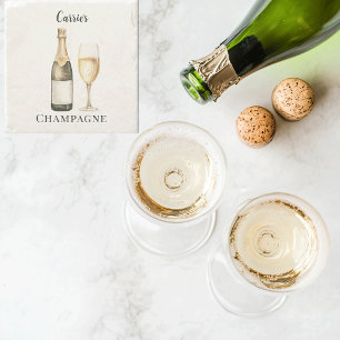 Porta-copo De Pedra Amante de Champanhe Prosecco Nome 
