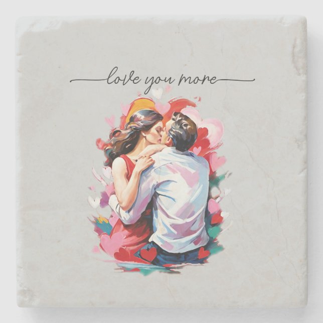 Porta-copo De Pedra amantes da placa de Férias Soft (Frente)