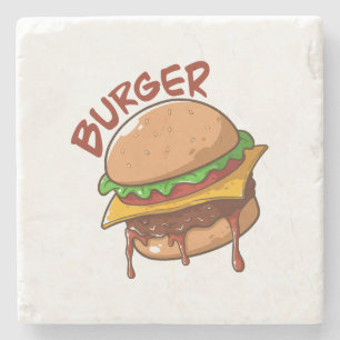 Porta-copo De Pedra Amantes de Burger