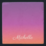 Porta-copo De Pedra Ambre de gradiente roxo, rosa e laranja<br><div class="desc">Ambre de gradiente roxo,  rosa e laranja</div>