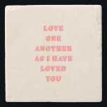 Porta-copo De Pedra Ame-Se Outro John 13 34 Bíblia Verse Escritura<br><div class="desc">Citação Versa da bíblia: Ame Um Ao Outro Como Te Amo: John 13:34 - Citação das Escrituras.</div>