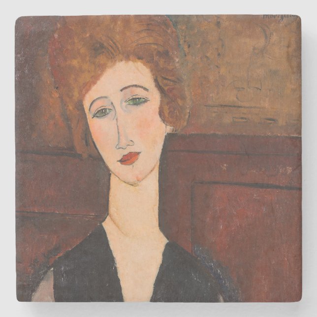Porta-copo De Pedra Amedeo Modigliani - Retrato de uma Mulher (Frente)