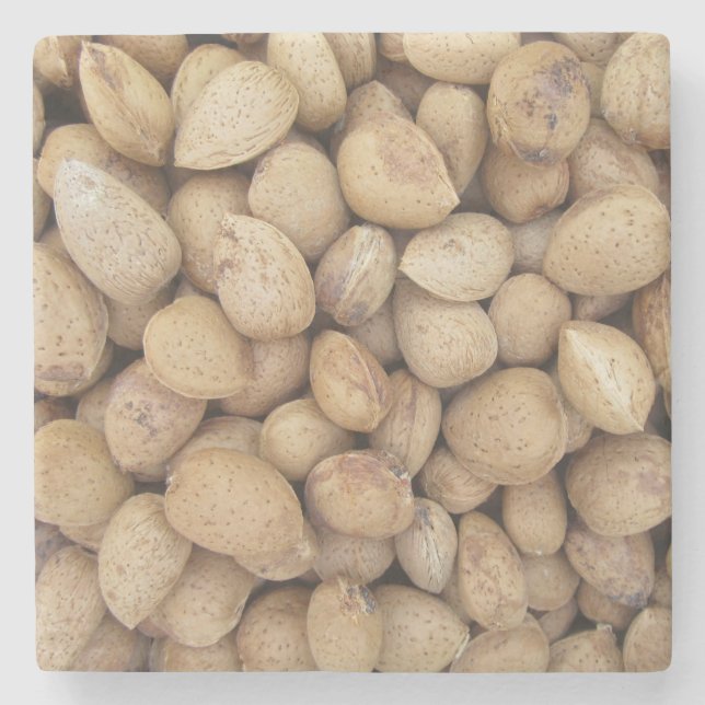 Porta-copo De Pedra Amêndoas Querem Padrões de outono (Frente)