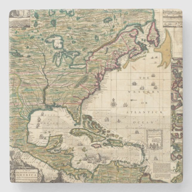 Porta-copo De Pedra América Septentrionalis (Frente)