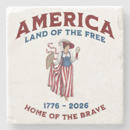 Porta-copo De Pedra América Vintage 250º Aniversário 1776-2026