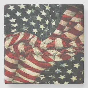 Porta-copo De Pedra American Flag-Camouflage por Shirley Taylor