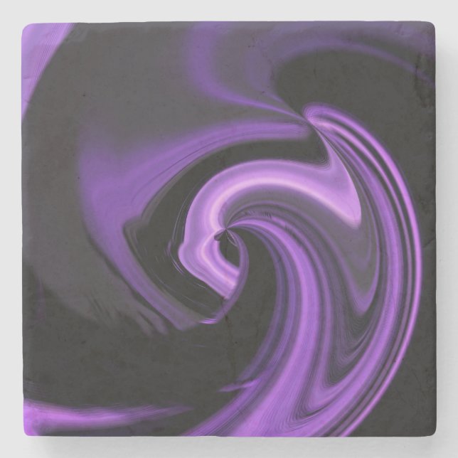 Porta-copo De Pedra Ametist Purple Abstrato Heart (Frente)