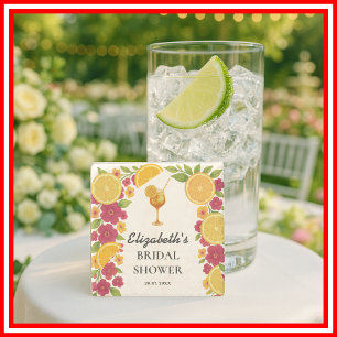 Porta-copo De Pedra Amor à Primeira Spritz Laranja Cítrica Chá de Noiv