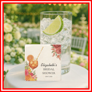 Porta-copo De Pedra Amor à Primeira Spritz Laranja Cítrica Chá de Noiv