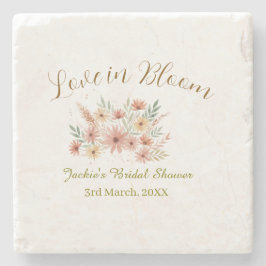 Porta-copo De Pedra amor boho laranja em flor nome chá de noiva retrô