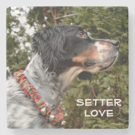 Porta-copo De Pedra Amor do setter