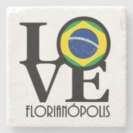 Porta-copo De Pedra AMOR Florianópolis Brasil