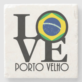 Porta-copo De Pedra AMOR Porto Velho