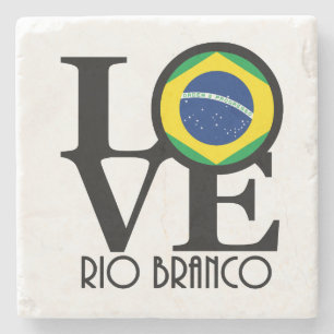Porta-copo De Pedra AMOR Rio Branco