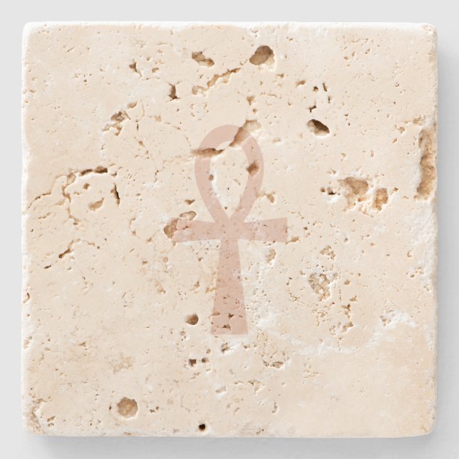 Porta-copo De Pedra Anch - chaves de vida (Frente)