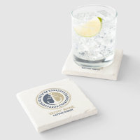 Âncora náutica azul e dourada