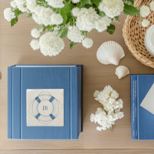 Porta-copo De Pedra Anel salva-vidas da embarcação à vela monograma