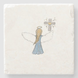 Porta-copo De Pedra Angel