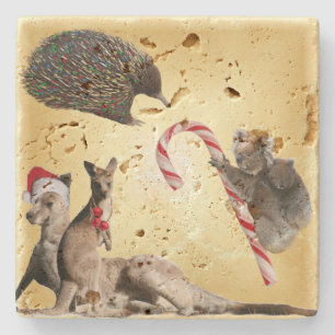 Porta-copo De Pedra Animais de Natal australianos